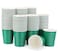 Prgery Paper Cups 8 oz 110 Pack Disposable Paper Coffee Cups for Hot or Cold Beverage Drinking for Party Picnic BBQ Travel and Event Green