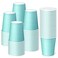 BALDCC 75 Pack 8 oz Disposable Paper Cups Hot Coffee Cup Paper Coffee Cup for Office and Kitchen Use Beverage Cups for Party Outdoor Campings Friends Gathering and DIY Use Blue