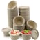 Vmiapxo 100 Sets 2oz Natural Bagasse Fiber Condiment Cups with Lids Compostable Sauce Condiment Containers Disposable Paper Dishes Serving Sample Cups for Snack Tasting Charcuterie