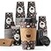 JOLLY PARTY Disposable Coffee Cups with Lids Sleeves and Straws 16oz100 Pack Paper Coffee Cups with Lids Durable BPA Free Hot Cup for Shops Cafes and Concession StandsDark Brown