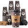 JOLLY PARTY Disposable Coffee Cups with Lids Sleeves and Straws 16oz100 Pack Paper Coffee Cups with Lids Durable BPA Free Hot Cup for Shops Cafes and Concession StandsDark Brown