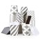 LITOPAK 100 Pack 10 oz Paper Coffee Cups with Lid Sleeve and Straws Four Designs of Disposable Hot Coffee Cups for Home Stores and Cafes