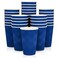 JollyPack Paper Coffee Cups 16 oz Blue 60 Pack Heat Resistant Disposable Ripple Wall for Coffee Tea Hot Chocolate