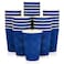 JollyPack Paper Coffee Cups 16 oz Blue 60 Pack Heat Resistant Disposable Ripple Wall for Coffee Tea Hot Chocolate
