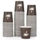 LITOPAK 500 Pack 4 oz Paper Cups Brown Disposable Hot Coffee Cups for Party Picnic Travel and Events