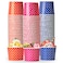 LITOPAK 120 Pack 16 oz Ice Cream Cups Disposable Dessert Cups for Cold or Hot Food Coloured Paper Dessert Bowls for Soups Sundaes and Ice Cream