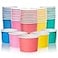 MATICAN Paper Ice Cream Cups 50Pack 9oz Disposable Dessert Bowls for Hot and Cold 9ounce Hot Pink Baby Pink Mint Yellow Blue