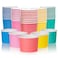 MATICAN Paper Ice Cream Cups 50Pack 9oz Disposable Dessert Bowls for Hot and Cold 9ounce Hot Pink Baby Pink Mint Yellow Blue
