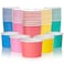 MATICAN Paper Ice Cream Cups 50Pack 9oz Disposable Dessert Bowls for Hot and Cold 9ounce Hot Pink Baby Pink Mint Yellow Blue