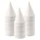 MR.FOAM MRFOAM 6 oz Snow Cone Cups 100pc White Paper Cone Cups Wax Coated Leakproof Cone Paper Cups For Water Ice Cream and Shaved Ice