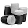 Prgery Paper Cups 8 oz 50 Pack Disposable Paper Cups Paper Coffee Cups Disposable Cups for Hot or Cold Beverage Drinking for Halloween Party Picnic BBQ Travel and Event Black