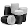 Prgery Paper Cups 8 oz 50 Pack Disposable Paper Cups Paper Coffee Cups Disposable Cups for Hot or Cold Beverage Drinking for Halloween Party Picnic BBQ Travel and Event Black