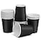 Prgery Paper Cups 8 oz 25 Pack Disposable Paper Coffee Cups Disposable Paper Cups for Hot or Cold Beverage Drinking for Halloween Party Picnic BBQ Travel and Event Black