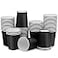 Prgery Paper Cups 8 oz 70 Pack Disposable Paper Coffee Cups Disposable Cups for Hot or Cold Beverage Drinking for Party Picnic BBQ Travel and Event Black