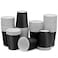 Prgery Paper Cups 8 oz 70 Pack Disposable Paper Coffee Cups Disposable Cups for Hot or Cold Beverage Drinking for Party Picnic BBQ Travel and Event Black