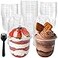 Jnnzzggu 50 Pack 12oz Clear Plastic Cups with Dome Lids and Sporks No Hole Disposable Fruit Cups for Dessert Cupcake Parfait Pudding Iced Cold Drinks Snacks Fruits Bakeries Ice Cream