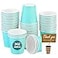 Wuadua 50 Pack 3 oz Blue Espresso Paper Cups Sturdy and LeakProof for Parties Events Office Home Use Disposable Mouthwash Cups Ideal for HotCold Drinks Smooth Rim Design EcoFriendly