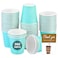 Wuadua 50 Pack 3 oz Blue Espresso Paper Cups Sturdy and LeakProof for Parties Events Office Home Use Disposable Mouthwash Cups Ideal for HotCold Drinks Smooth Rim Design EcoFriendly