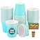 Wuadua 50 Pack 3 oz Blue Espresso Paper Cups Sturdy and LeakProof for Parties Events Office Home Use Disposable Mouthwash Cups Ideal for HotCold Drinks Smooth Rim Design EcoFriendly