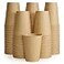 LITOPAK 100 Pack 12 oz Kraft Paper Coffee Cups for Water Juice and Tea Disposable Hot Coffee Cups for Home Restaurant Store and Cafe