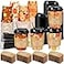 Lallisa 100 Sets Fall Thanksgiving Coffee Cup Bulk with Lid Disposable 12 oz Fall Hot Cups Paper and Sleeves Straws Autumn Drinking Supplies for Holiday PartyClassic Style