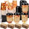Lallisa 100 Sets Fall Thanksgiving Coffee Cup Bulk with Lid Disposable 12 oz Fall Hot Cups Paper and Sleeves Straws Autumn Drinking Supplies for Holiday PartyClassic Style