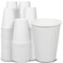 Ginkgo 200 Count 12 oz Disposable Coffee Cups Leak Proof Paper Cups Thickened Paper White Hot Coffee Cups