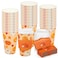 Fairooth 50 Pcs 16oz Fall Disposable Coffee Cups Pumpkin Maple Leaves Paper To Go Cups with Lids Sleeves Thanksgiving Harvest Beverage Hot Drinking Cups for Autumn Thanksgiving Hot Cold Drinks Supplie