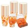 Fairooth 50 Pcs 16oz Fall Disposable Coffee Cups Pumpkin Maple Leaves Paper To Go Cups with Lids Sleeves Thanksgiving Harvest Beverage Hot Drinking Cups for Autumn Thanksgiving Hot Cold Drinks Supplie