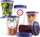 AQUA BLUE Freezer Food Storage Containers With Twist Top Lids 32 Oz 10 Pack Reusable BPA Free Plastic Soup Container LeakProof Airtight Stackable Microwave Safe For Salad Leftover Soup Ice Cream