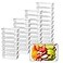 Bokon 60 Pcs Plastic Meal Prep Container with Lid Disposable Clear Lunch Containers Stackable Food Storage Container Box Spill Proof for Salad Snack Microwave Dishwasher Freezer Safe 25 oz