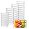 Bokon 60 Pcs Plastic Meal Prep Container with Lid Disposable Clear Lunch Containers Stackable Food Storage Container Box Spill Proof for Salad Snack Microwave Dishwasher Freezer Safe 25 oz