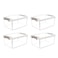 ITYLIFE CITYLIFE Citylife 4 Packs Small Storage Bins with Lids 32 QT Plastic Storage Containers for Organizing Stackable Clear Storage Boxes