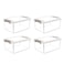 ITYLIFE CITYLIFE Citylife 4 Packs Small Storage Bins with Lids 32 QT Plastic Storage Containers for Organizing Stackable Clear Storage Boxes