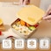 CLWVPCOT 2 Pack Sandwich Containers 20oz Stainless Steel Sandwich Box with Lids Reusable Metal Meal Prep Lunch Boxes BPAFree Dishwasher Safe Food Storage Containers for Snacks Fruits White Green