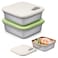 CLWVPCOT 2 Pack Sandwich Containers 20oz Stainless Steel Sandwich Box with Lids Reusable Metal Meal Prep Lunch Boxes BPAFree Dishwasher Safe Food Storage Containers for Snacks Fruits White Green