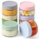 AOZITA Glass Salad Dressing Containers To Go 6 Pack Condiment Cups with Lids 2 oz Leakproof Reusable Sauce Cups for Lunch Box Picnic and Travel