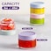 AOZITA Glass Salad Dressing Containers To Go 6 Pack Condiment Cups with Lids 2 oz Leakproof Reusable Sauce Cups for Lunch Box Picnic and Travel