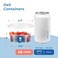 Fit Meal Prep 40 Pack 8 oz Deli Containers with Lids US Made Leakproof Quart Containers with Lids Clear Plastic Food Storage Container with Lid Microwave Freezer Safe Meal Prep Container