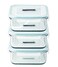 Glasslock FoodStorage Container with Locking Lids and Microwave Safe Square 30 Ounces