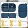 ICEROYCE 3 Pack Reusable Silicone Snack Containers with Lids 2 Compartment Leakproof Food Storage Containers BPAFree Portable Snack Boxes for Lunch School Adults