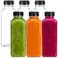 Moretoes 6pcs 16oz Plastic Juice Bottles with Caps Clear Empty Reusable Water Bottles Disposable Beverage Containers Bulk for Juicing Smoothies Turmeric Juice Milk and Other Beverages