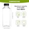 Moretoes 6pcs 16oz Plastic Juice Bottles with Caps Clear Empty Reusable Water Bottles Disposable Beverage Containers Bulk for Juicing Smoothies Turmeric Juice Milk and Other Beverages