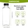 Moretoes 6pcs 16oz Plastic Juice Bottles with Caps Clear Empty Reusable Water Bottles Disposable Beverage Containers Bulk for Juicing Smoothies Turmeric Juice Milk and Other Beverages