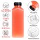 Moretoes 6pcs 16oz Plastic Juice Bottles with Caps Clear Empty Reusable Water Bottles Disposable Beverage Containers Bulk for Juicing Smoothies Turmeric Juice Milk and Other Beverages
