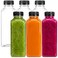 Moretoes 6pcs 16oz Plastic Juice Bottles with Caps Clear Empty Reusable Water Bottles Disposable Beverage Containers Bulk for Juicing Smoothies Turmeric Juice Milk and Other Beverages
