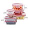 Pyrex Freshlock 7Pack Glass Food Storage Containers Set 1 2 4 Cups Airtight Leakproof Plastic Locking Lids BPAFree Meal Prep Containers Set Freezer Dishwasher Microwave Safe