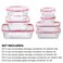 Pyrex Freshlock 7Pack Glass Food Storage Containers Set 1 2 4 Cups Airtight Leakproof Plastic Locking Lids BPAFree Meal Prep Containers Set Freezer Dishwasher Microwave Safe
