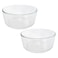 Pyrex Simply Store 7203 67Cup Round Clear Glass Food Storage Bowl 2 Pack Made in the USA