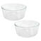Pyrex Simply Store 7203 67Cup Round Clear Glass Food Storage Bowl 2 Pack Made in the USA